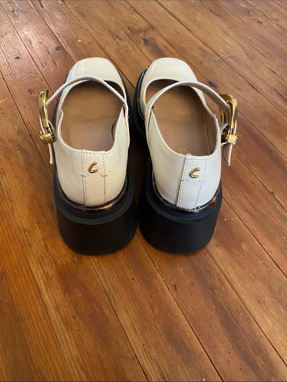 Circus NY by Sam Edelman Nellie Mary Jane Platform Loafer Vanilla Bean Size 8 - Picture 6 of 12
